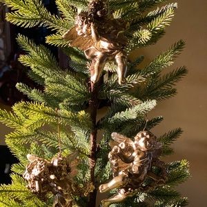 Set of 3 Vintage Cherub Ornaments